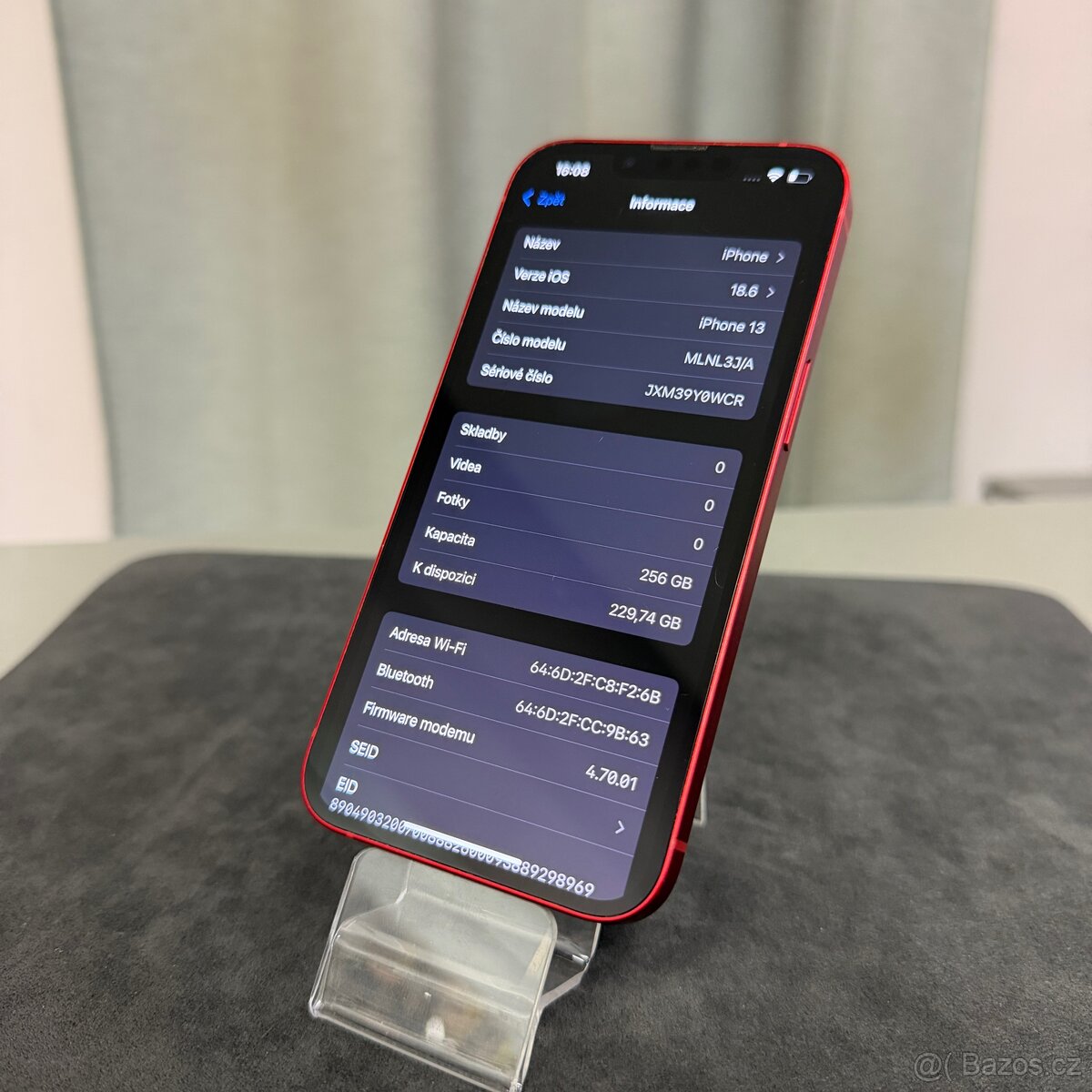 iPhone 13 256GB červený, bez škrábance, 12 měsíců záruka - 6