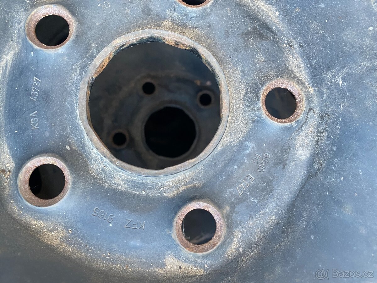 Plechové disky 15” 5x112 a zimní pneu 195/65/R15 - 6