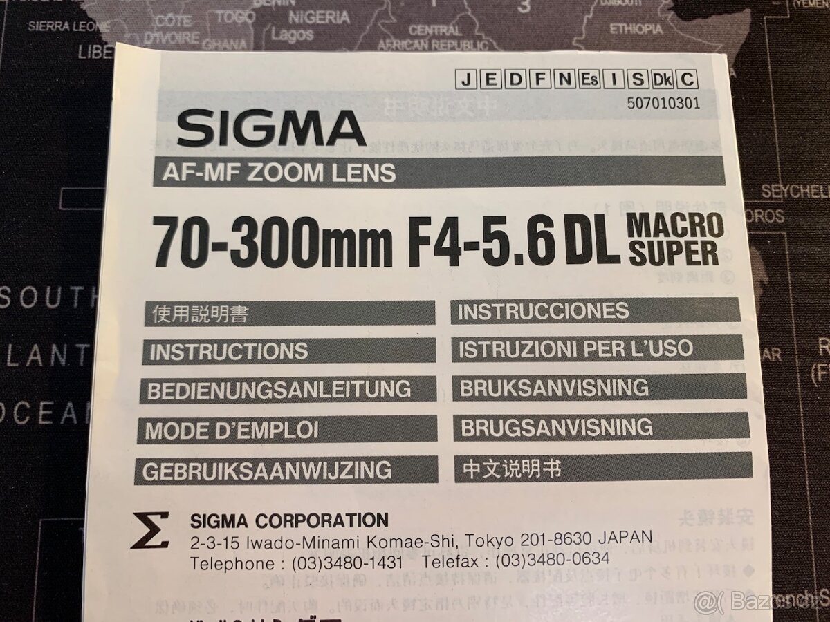Teleobjektív SIGMA AF-MF ZOOM LENS 70-300mm F4-5.6DL MACRO - 6