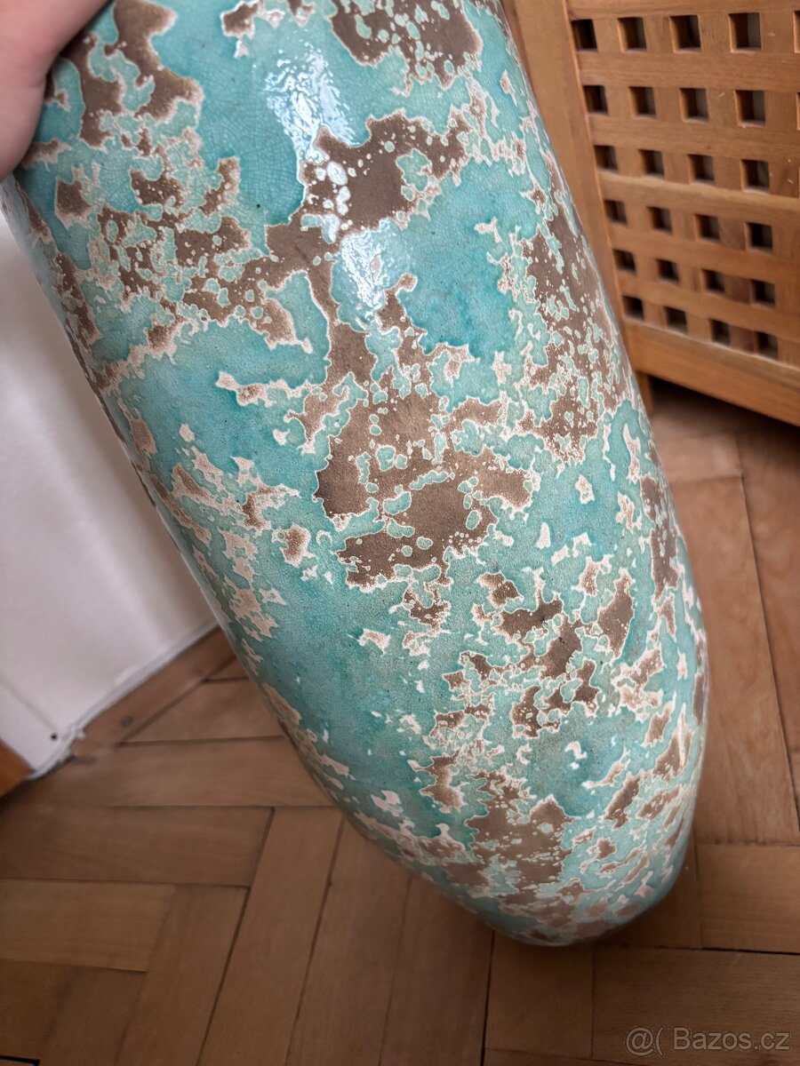 Tyrkysový velký květináč Holflor - 6