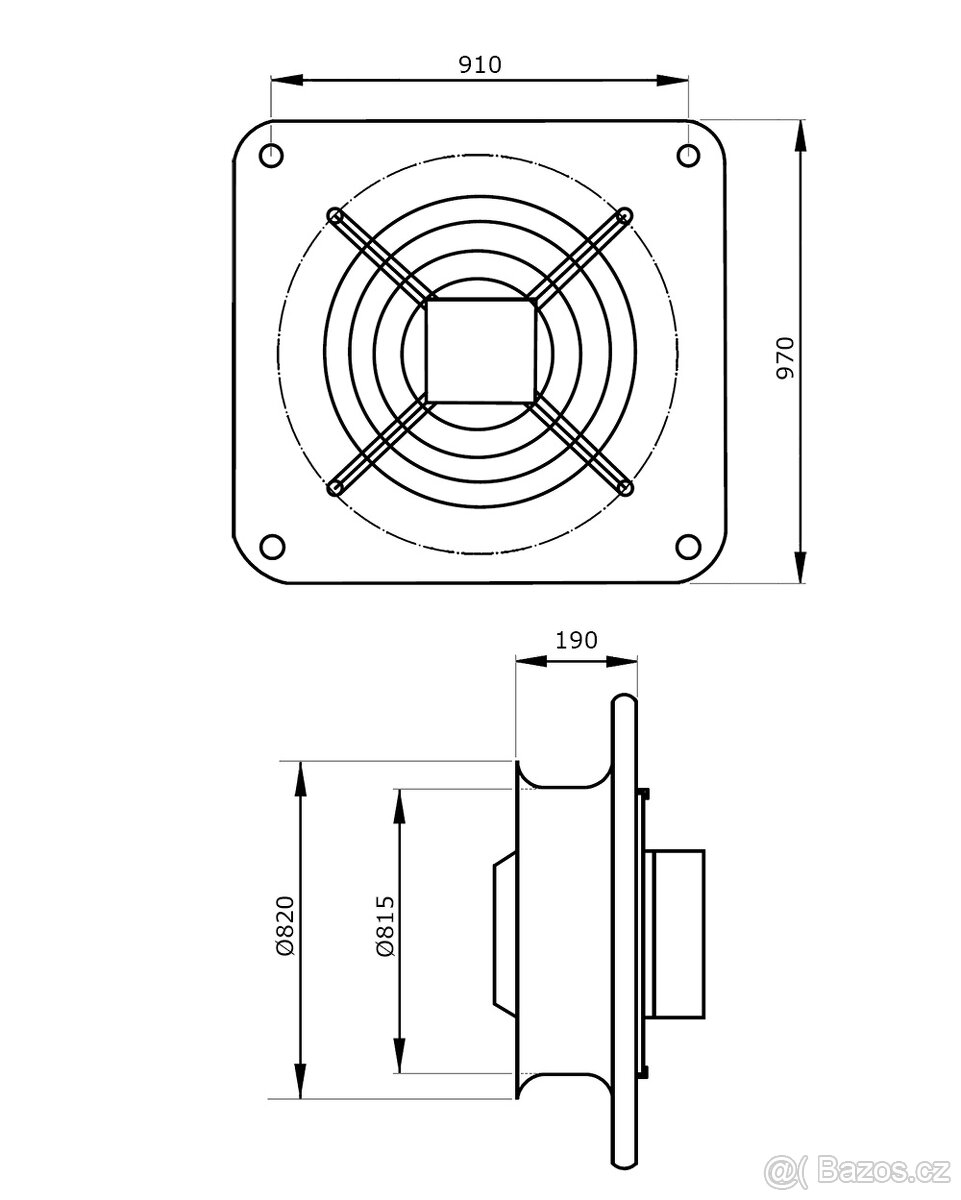 Průmyslový ventilátor Dalap RAB TURBO 800 - 6