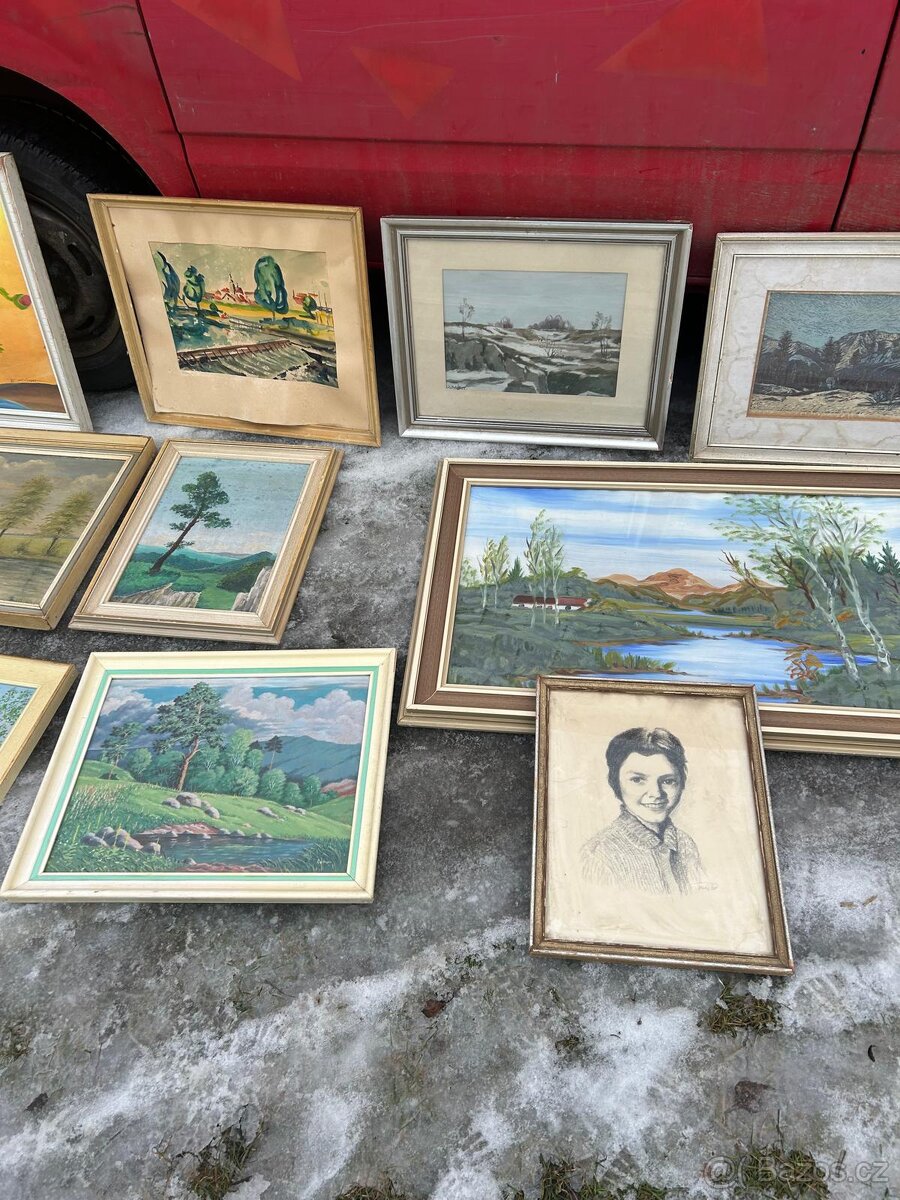 Staré obrazy a rámy - 6