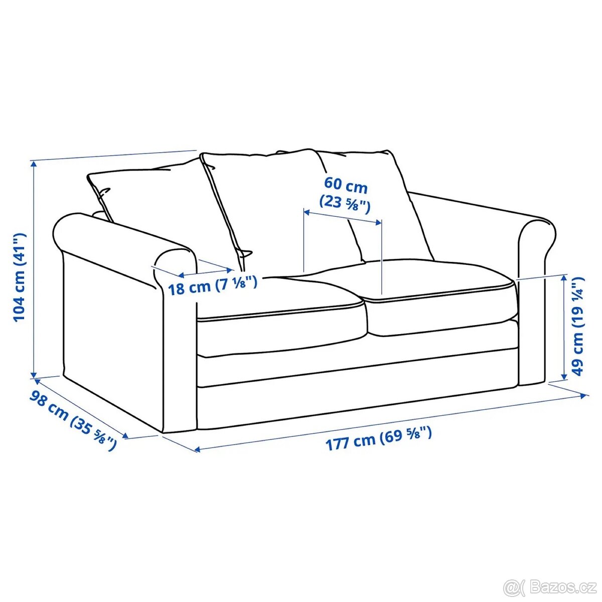 rozkládací gauč IKEA GRÖNLID - 6