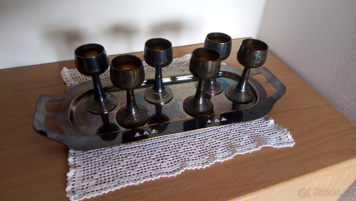 Likérová sada (tác + pohárky) - 6