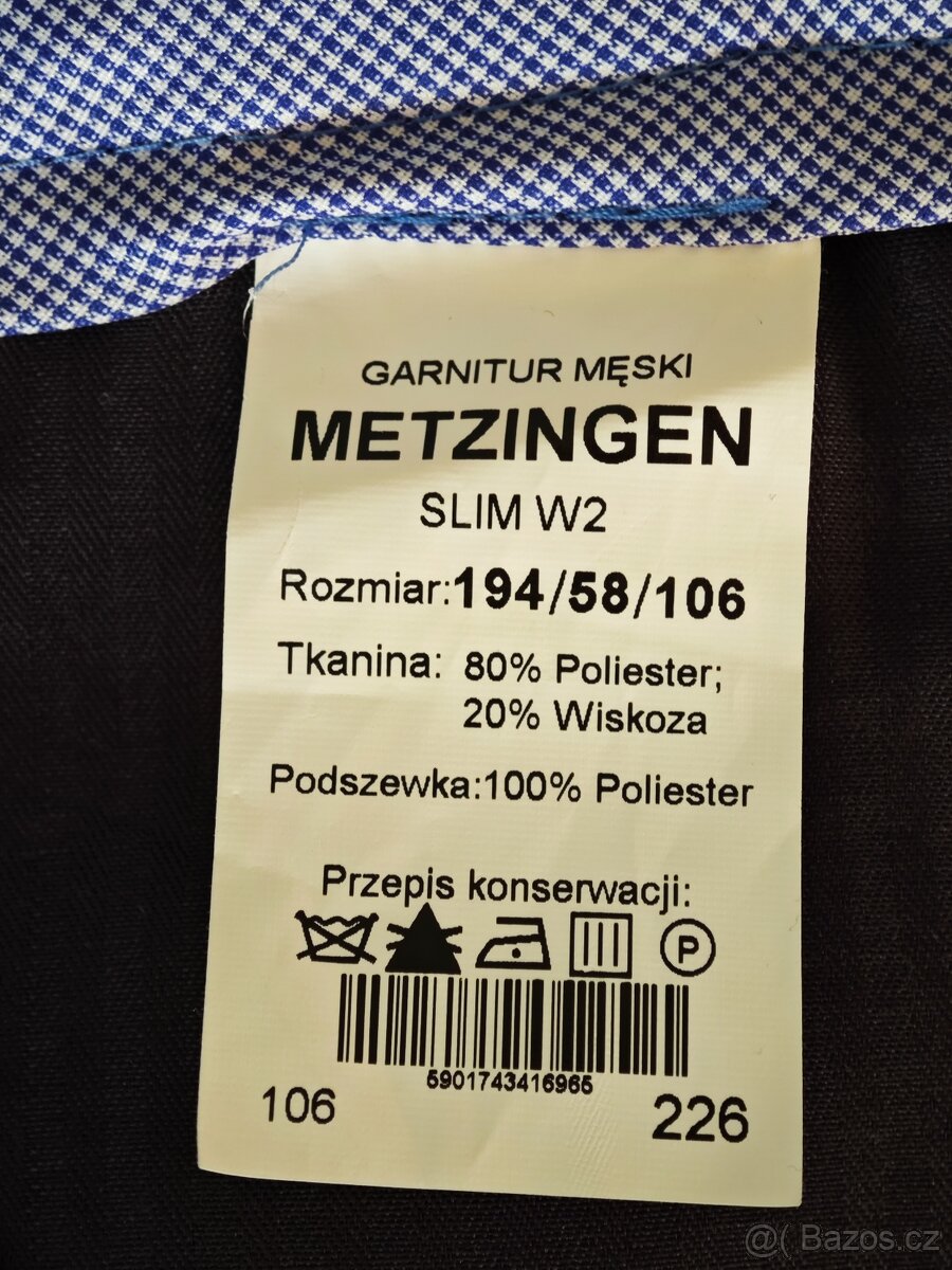 Pánský SLIM oblek Bruno Zinger - 6