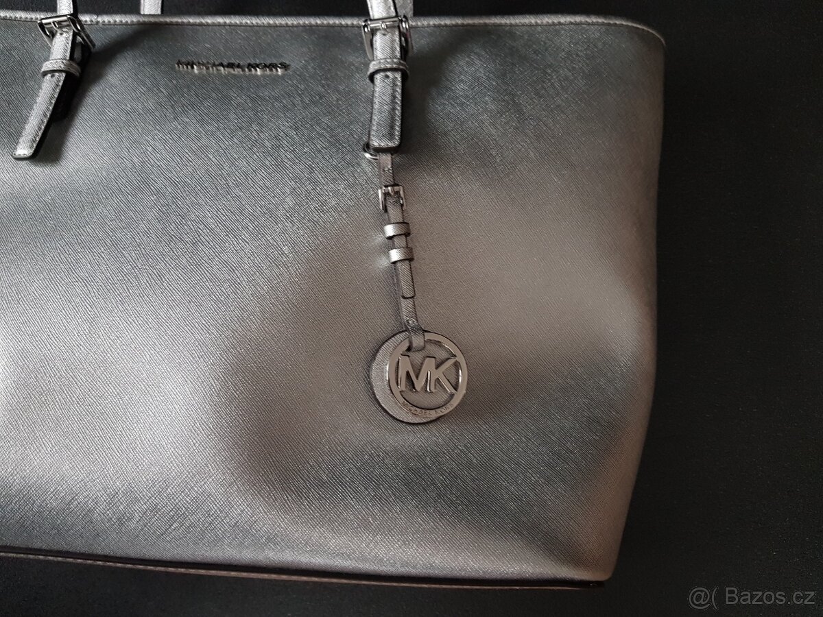 Velká stříbrná kabelka MICHAEL KORS - 6