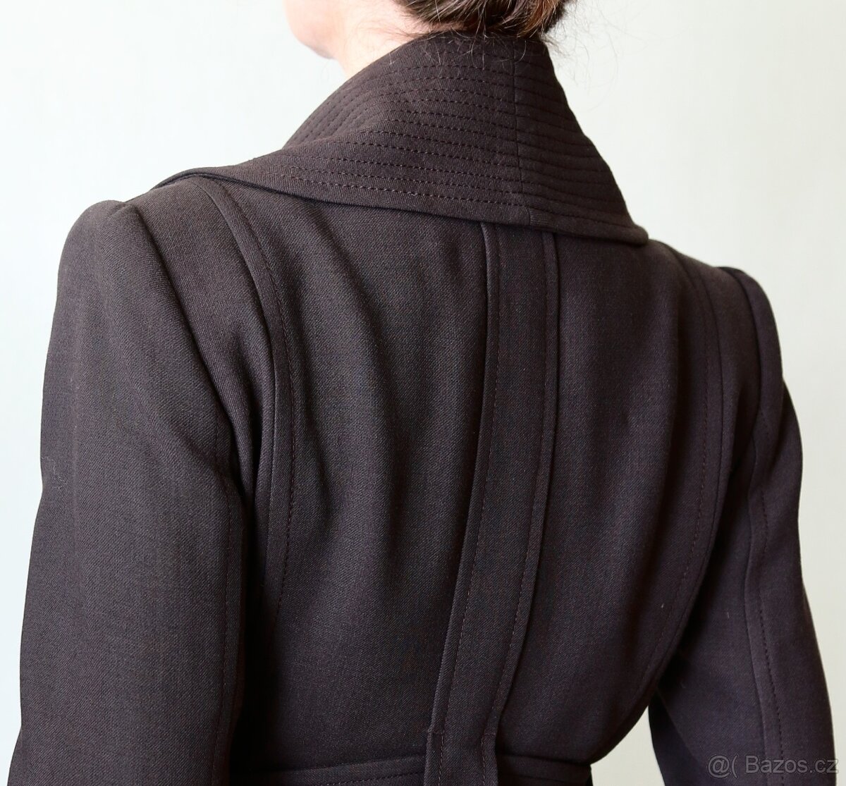 Hnědé kabátkové sáčko Zara vel.M - 6