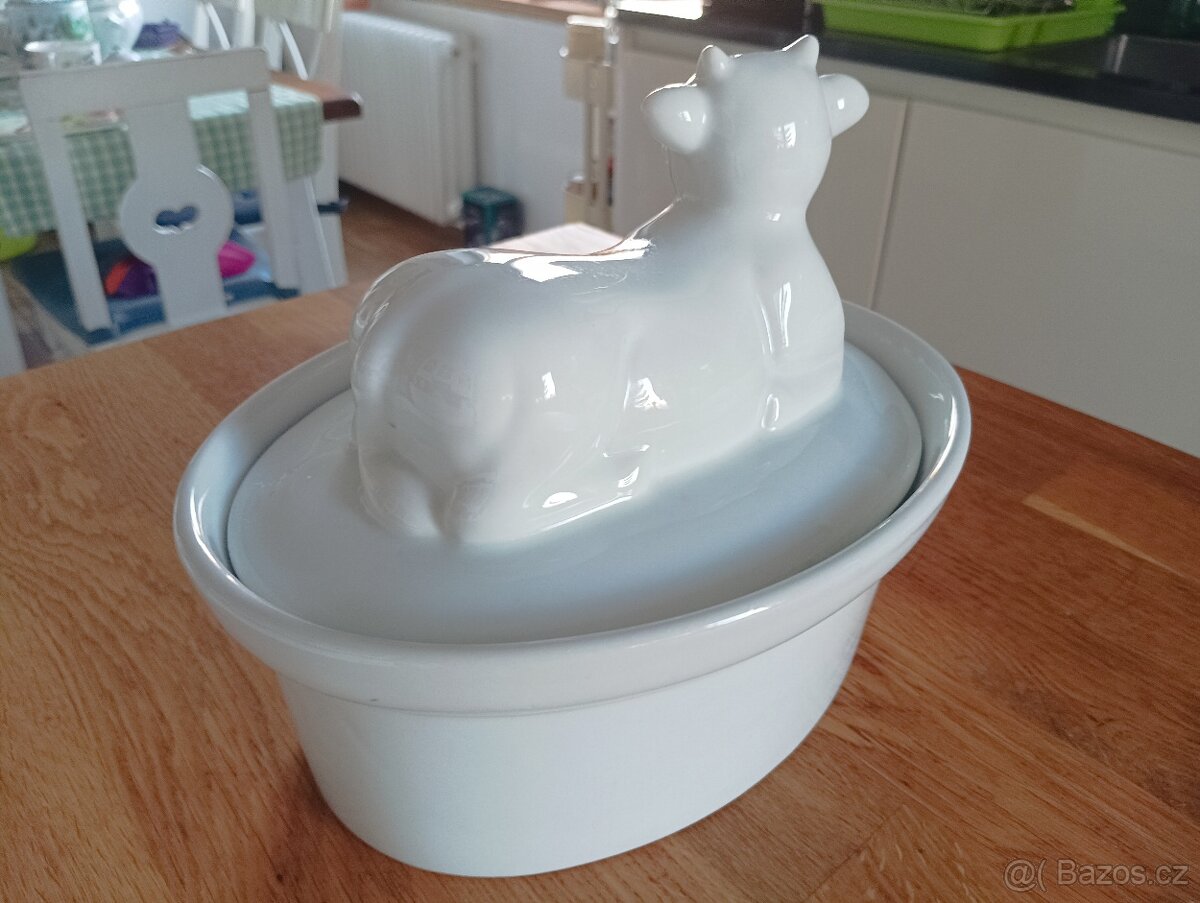 PORCELÁNOVÁ ZAPÉKACÍ TERINA KRAVIČKA FRANCIE - 6