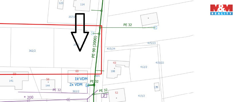 Prodej pozemku k bydlení, 820 m², Trocnov u Borovan - 6