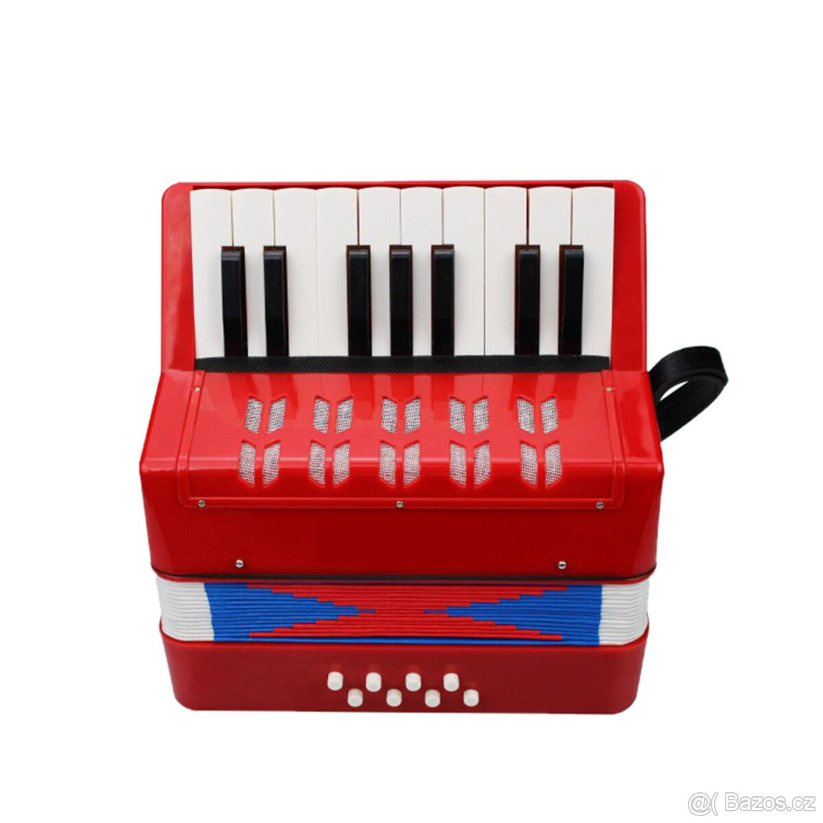 Nová tahací harmonika dětská-větší/akordeon modrý/ červený - 6