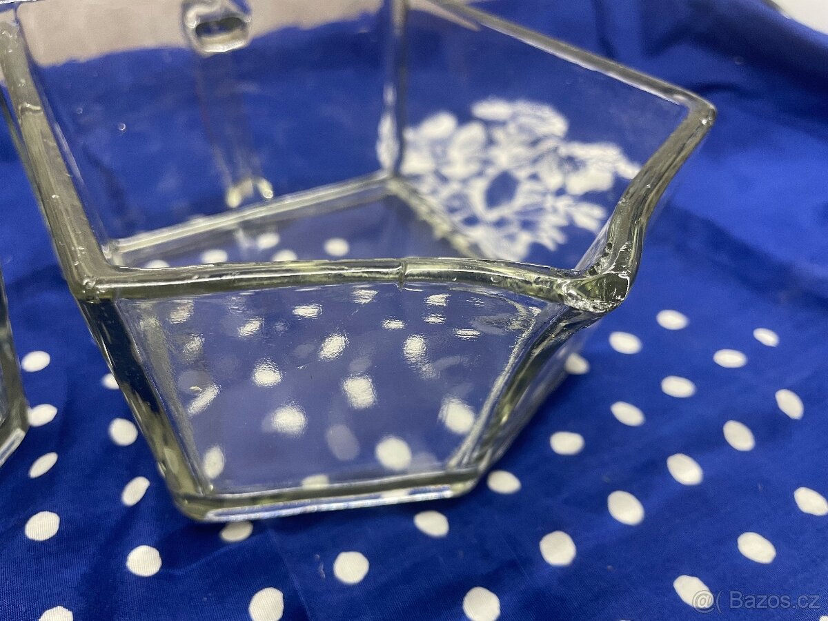 Retro sklenene dozy 2ks - 6