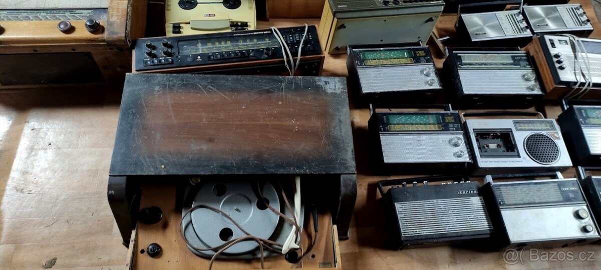 Dřevěné rádio, 40ks, Gramofony magnetofon - 6