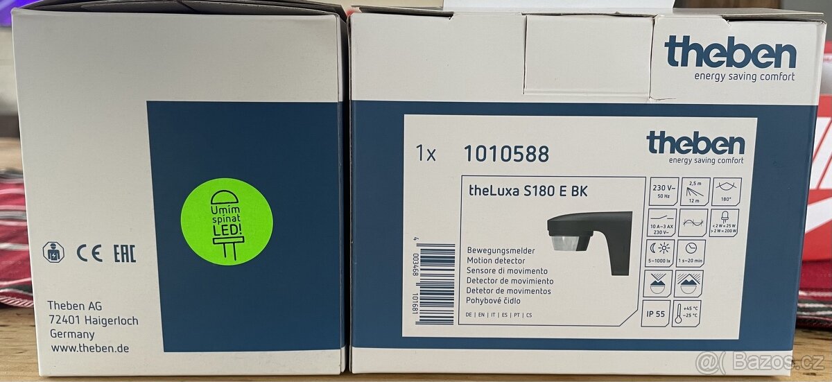 2 ks Pohybové čidlo Theben theLuxa S180 E BK, - 6