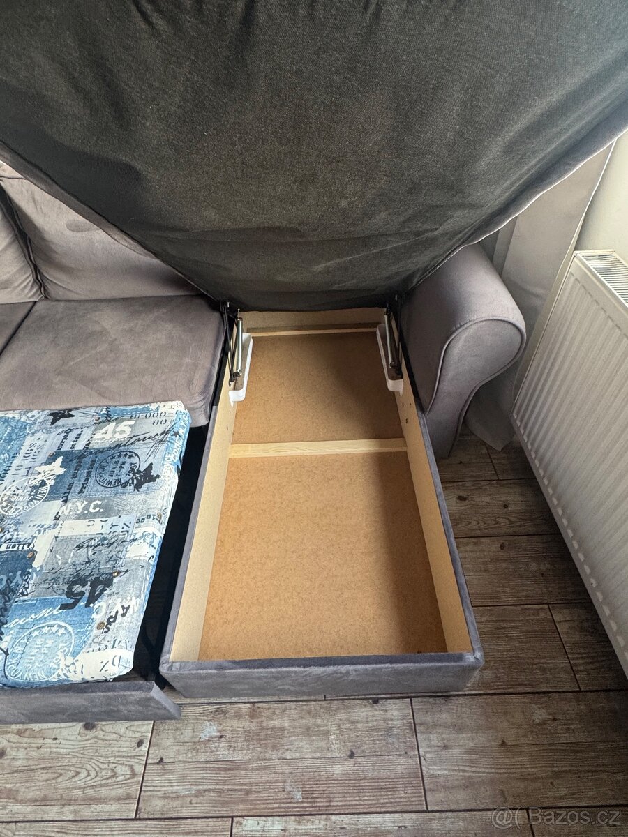 Rohová rozkládací sedací souprava - 6