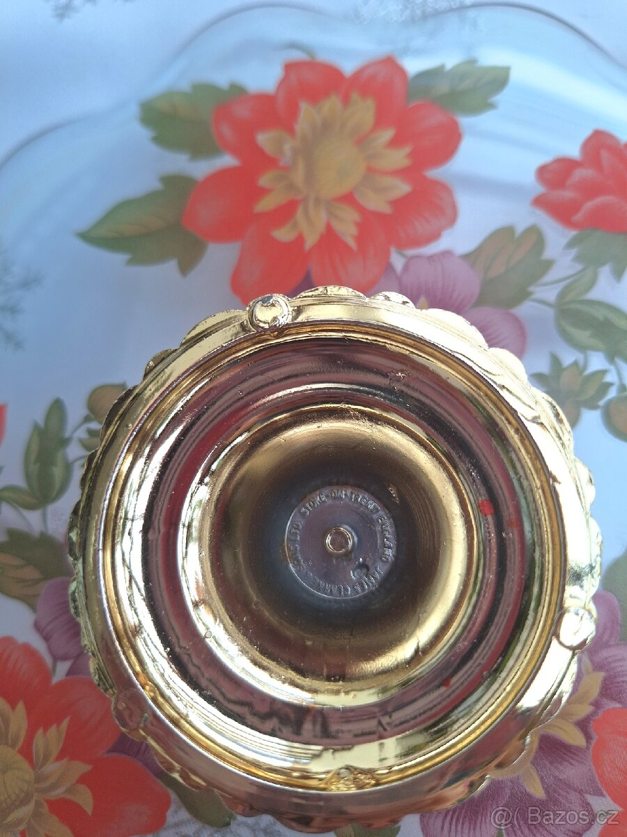 STAROŽITNÝ SKLENĚNÝ PODNOS - ANGLIE - 6