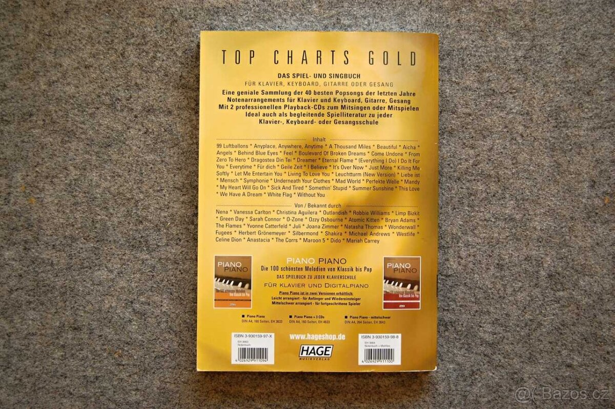 Top Charts Gold 1 - noty pro klavír, keyboard, kytaru - 6