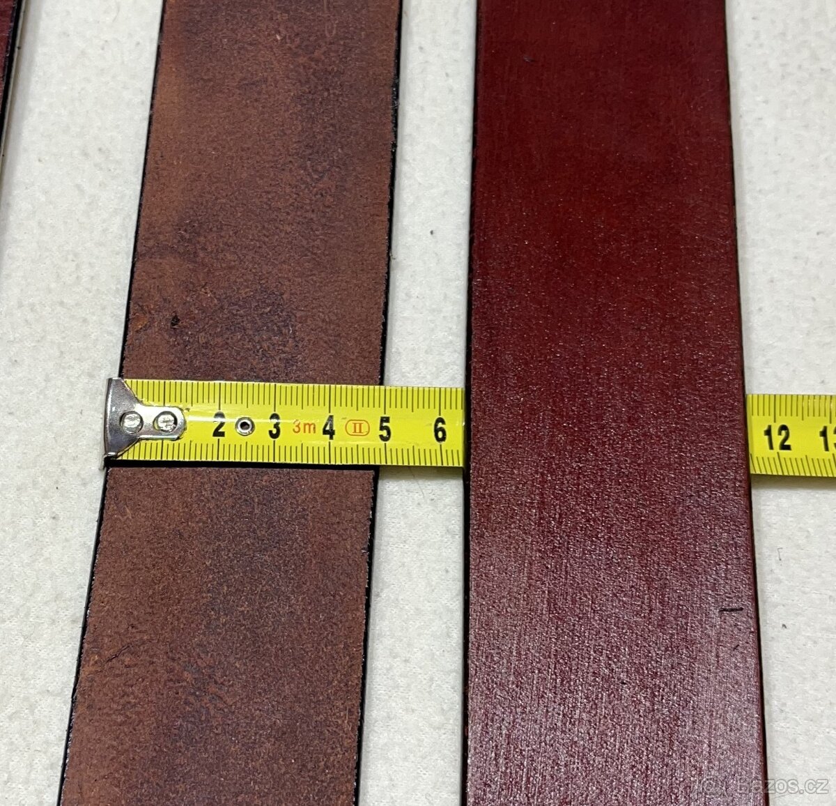 Westernový zadní podbřišníkový řemen kožený červený - 6