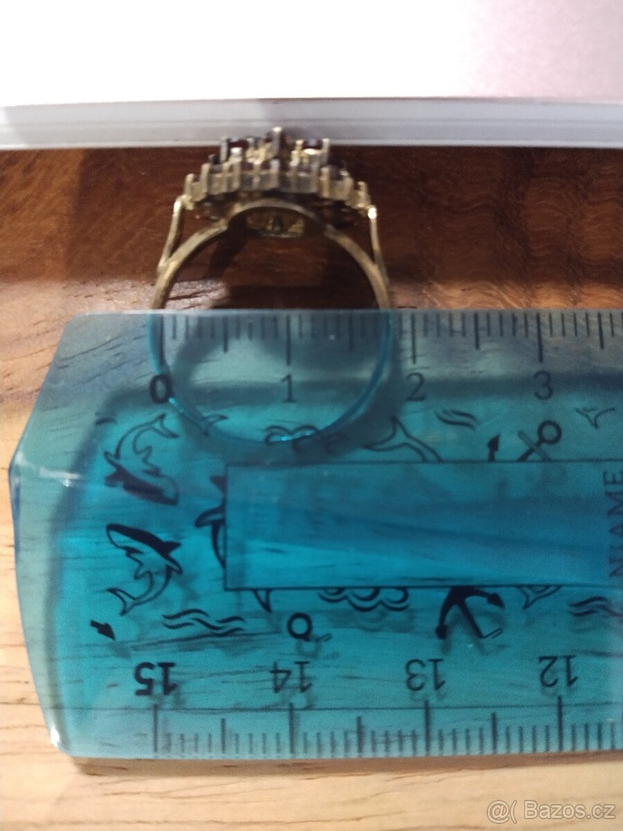 Český granát - prsten - 6