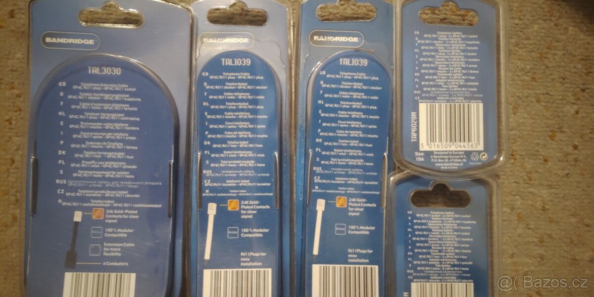 Staré kabely k PC, tiskárnám, myším, telefonní,... - 6