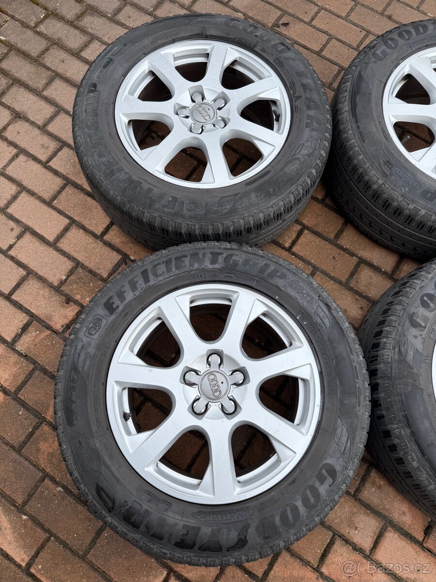 Sada kol originál Audi 8Jx17 s pneu Goodyear 235/65 R17 - 6