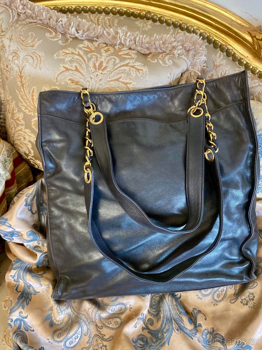 Vintage cc chain leather tote CHANEL - 6