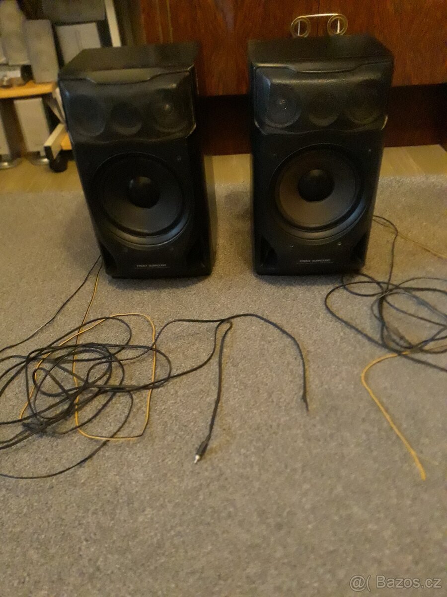 DŘEVĚNÉ REPRODUKTORY ZN. AIWA 16 OHM - 6