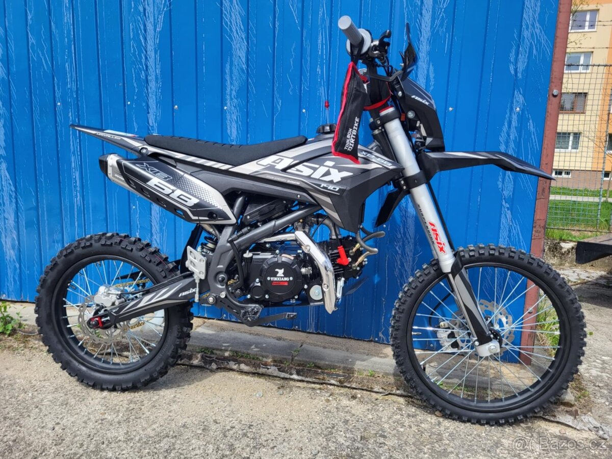 Motocykl ASIX XB68 140ccm 19/ 16" E-START + světlo sivá - 6