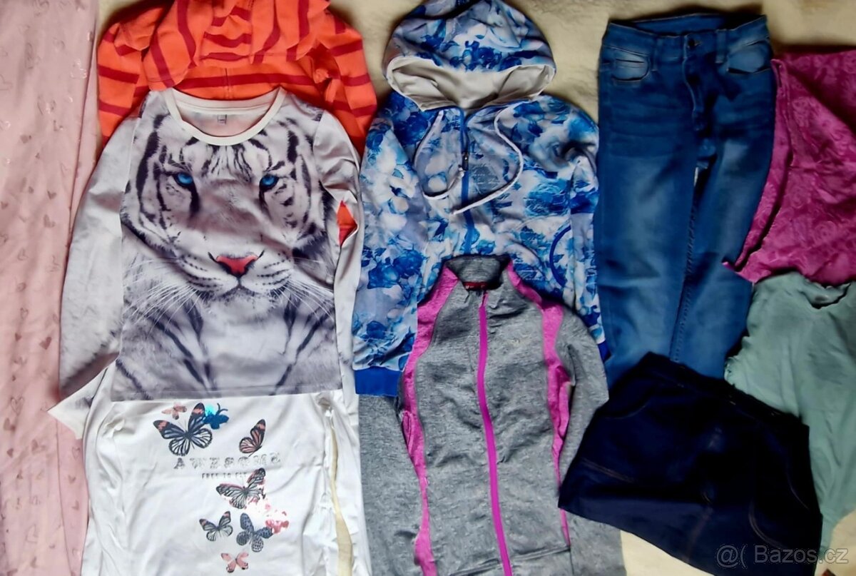 NÁDHERNÉ OBLEČENÍ, KVALITNÍ BAVLNA, VEL 134-140, PC VYSOKÁ - 6