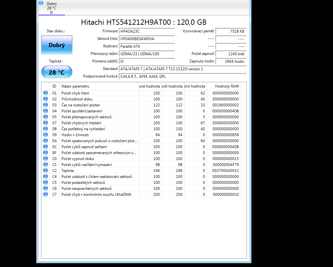 6x IDE HDD do Notebooku bez vadných sektorů. - 6
