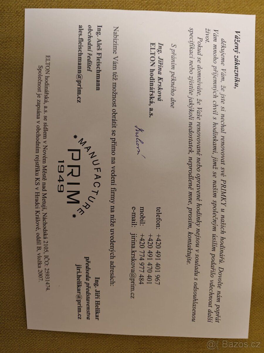 Renovované hodinky Prim Diplomat - 6