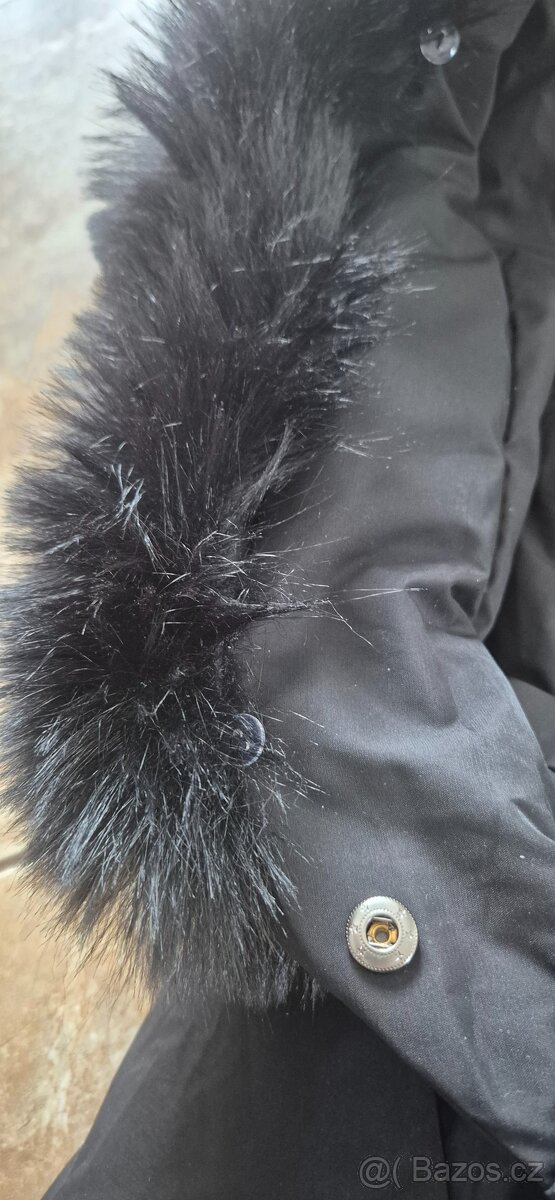 Nový kabát zimní černý v. L - 6