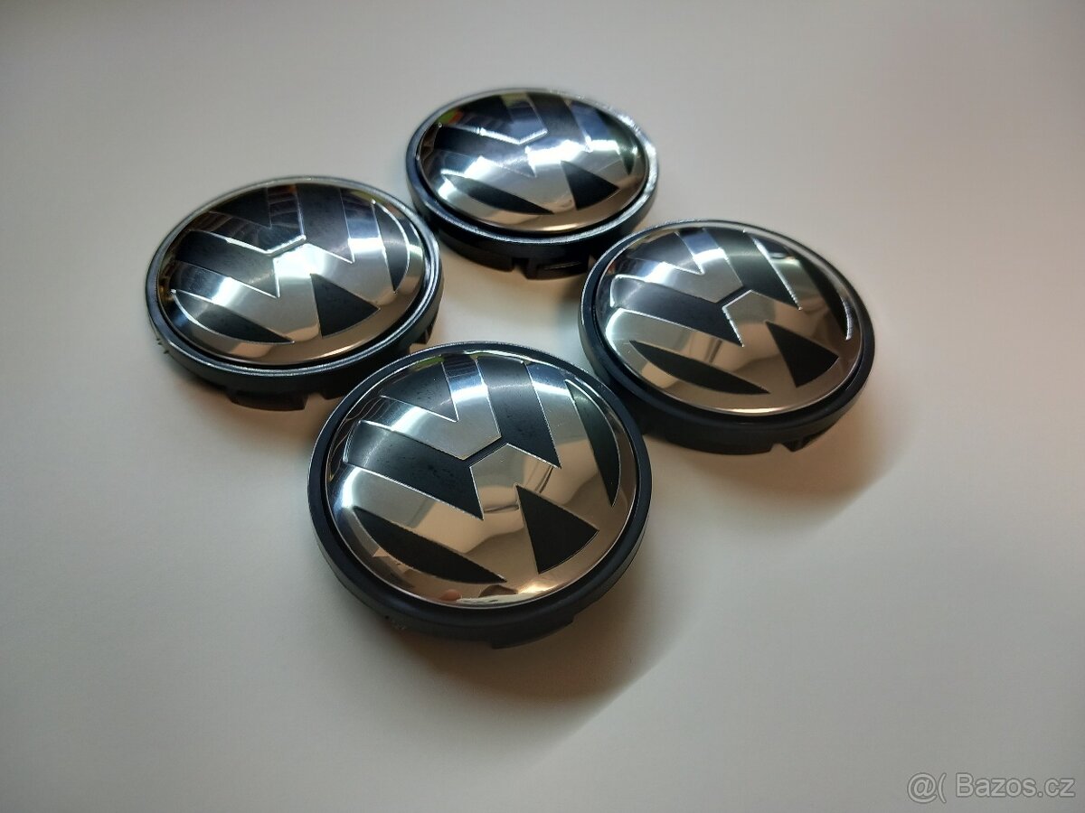 Středové krytky Vw, 56x52mm chrom logo - 6