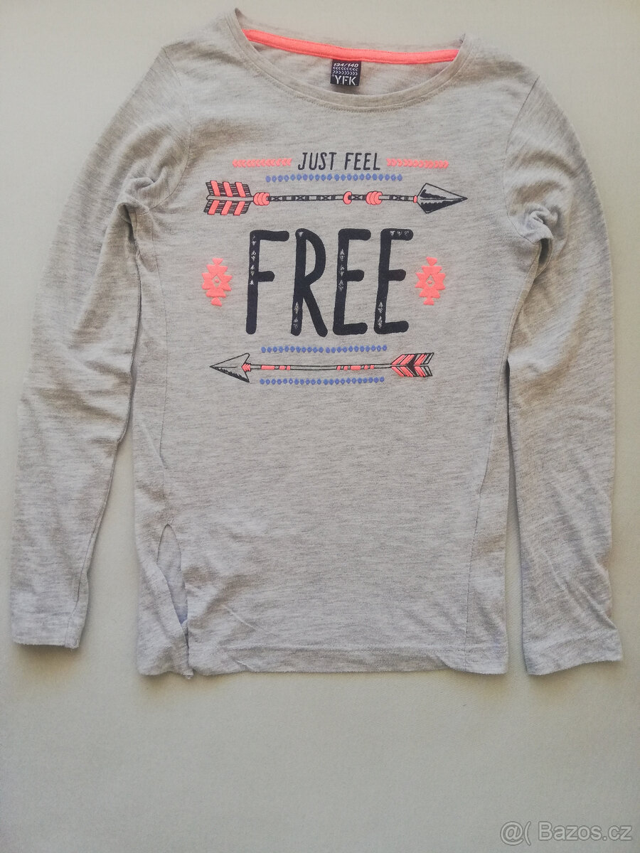 Prodám dívčí trika s dlouhým rukávem (NOVÉ i nošené) - 8 ks. - 6