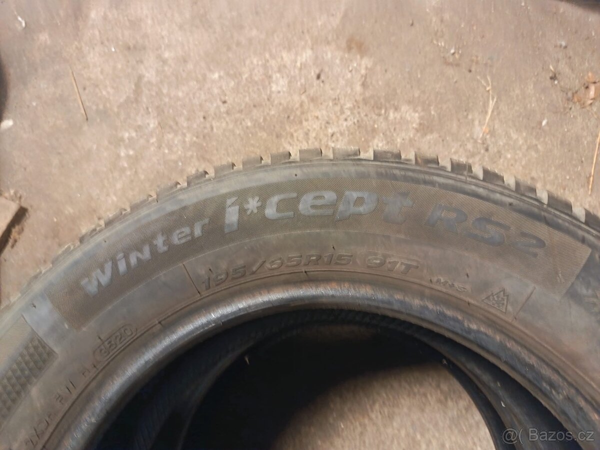 195/65 R15 zimní pneu 2ks Hankook 6-6,5 mm - 6