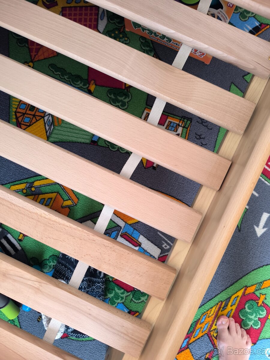 Dřevěná postel (dub Sonoma) 90x200 - 6