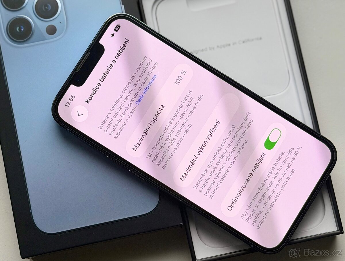 iPhone 13 Pro Max Sierra Blue BATERIE 100% TOP - 6