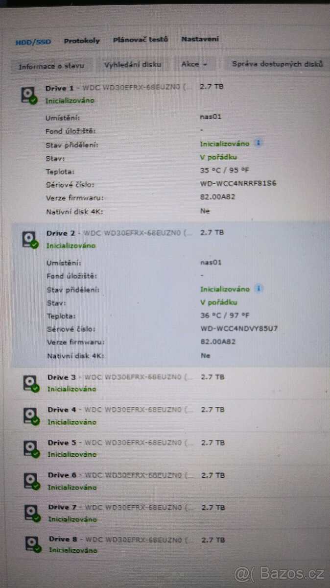 NAS Synology DS1813+ – 8× 3TB WD Red (24 TB, rozšiřitelné až - 6