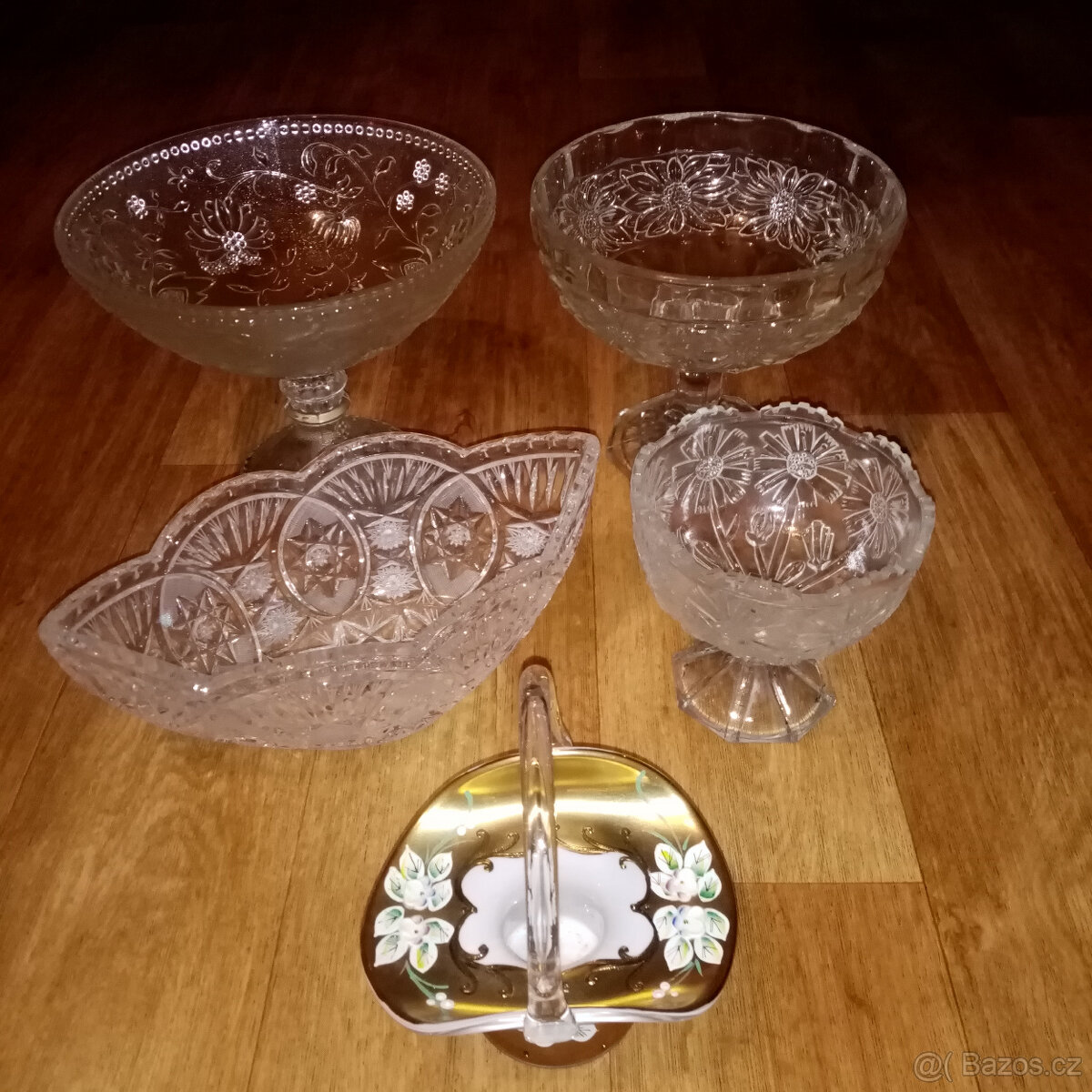 Prodám staré sklo, mísy nástolce - 6