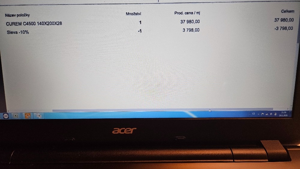 luxusní matrace CUREM 14020028 - 6