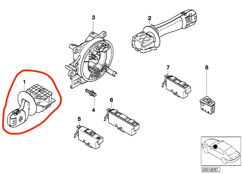 ‼️Páčka spínač blikrů - BMW - 6