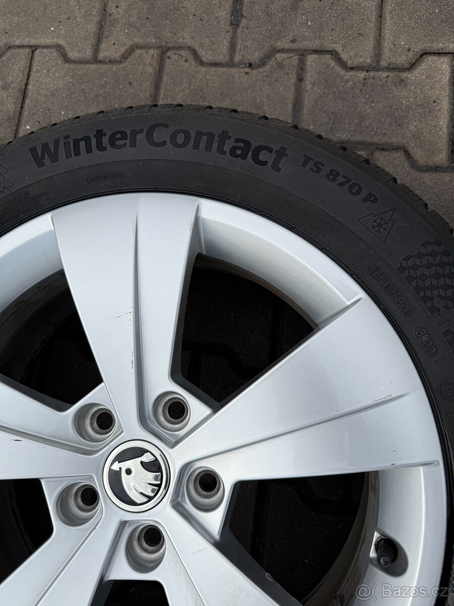 Komplet alu Škoda Superb 5x112r17+215/55r17 zimní - 6