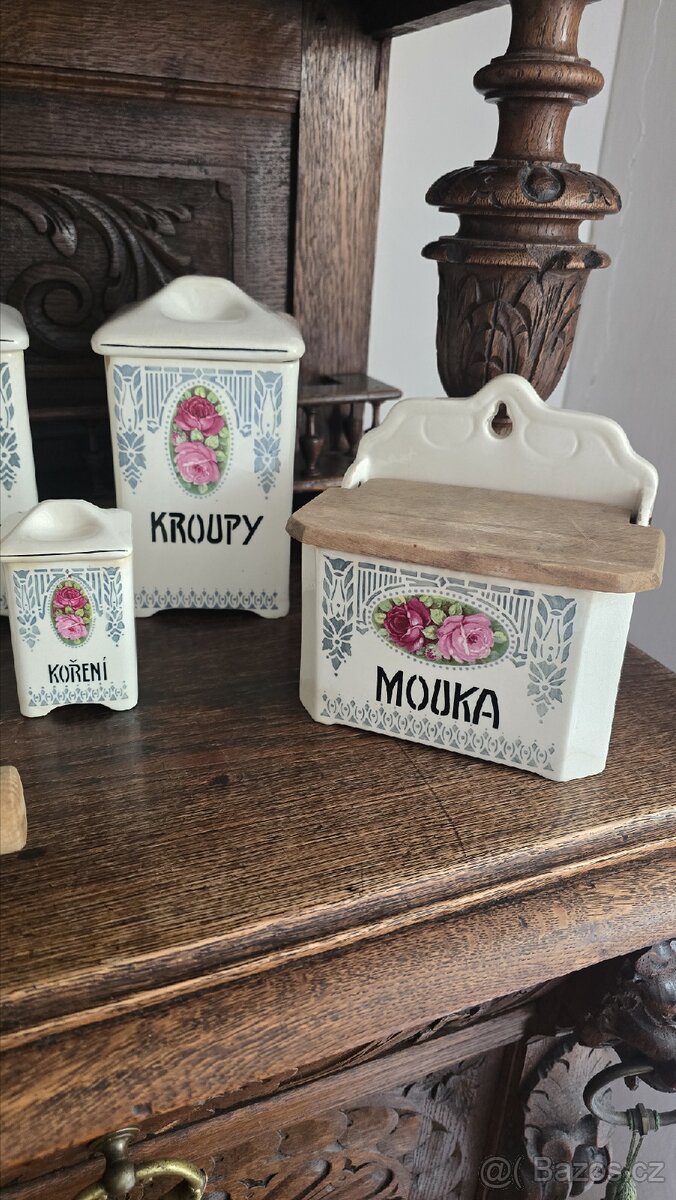 Keramické kořenky s motivem růžiček - 6