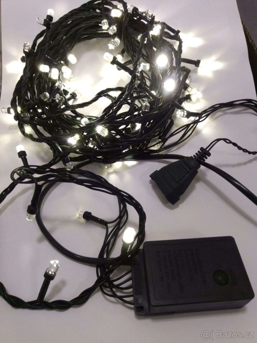 LED světelný řetězy, svítidla barevné a bílé/žluté barvy - 6