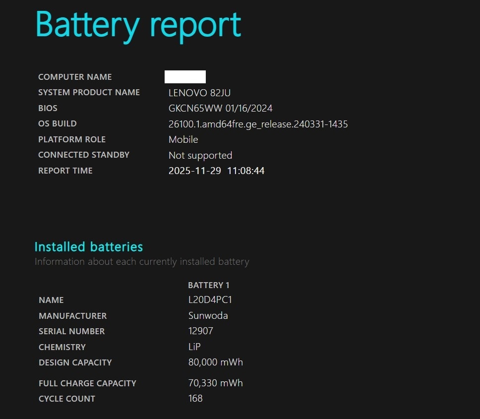 Lenovo Legion 5 15ACH6H - RTX 3060 - 6