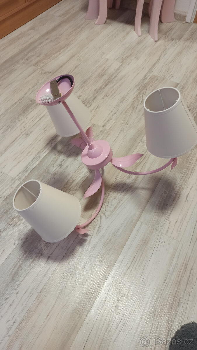 Dětský lustr MOTÝLEK 3xE14 - růžový - 6