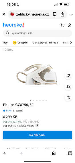 Prodám napařovací stanici Philips - 6