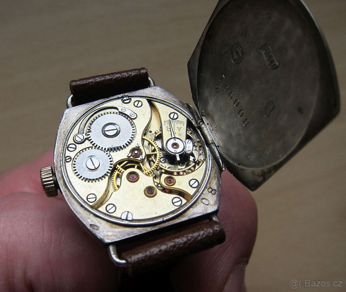 Staré stříbrné švýcarské dámské hodinky IWC SCHAFFHAUSEN - 6