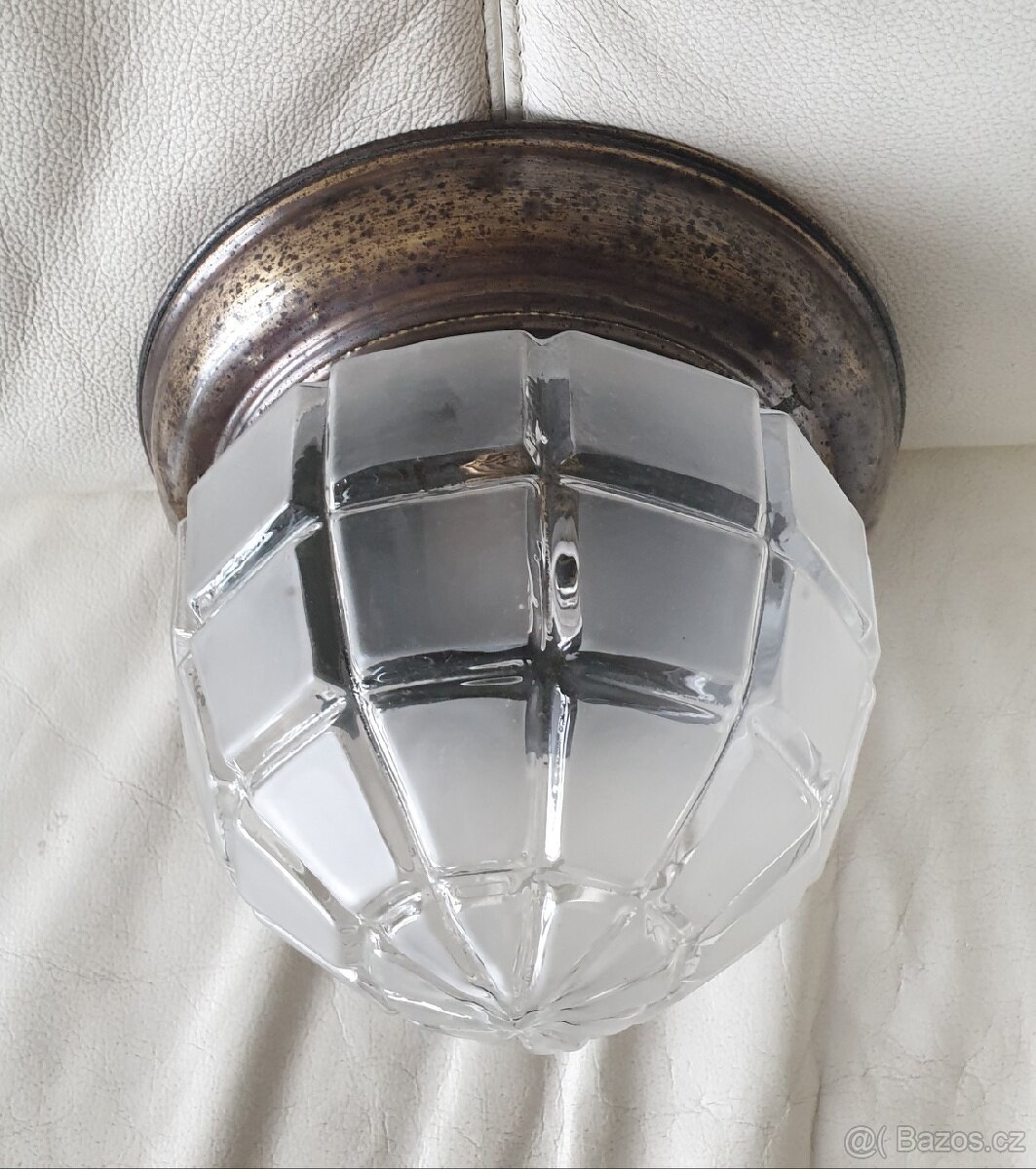 Starožitná stropnice mosaz art deco prolamované II - 6