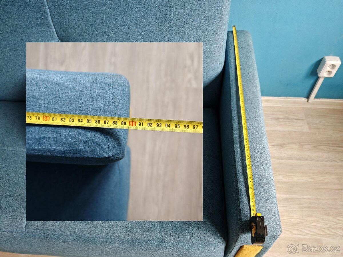 Modrá pohovka (gauč) model CLIFF - 6