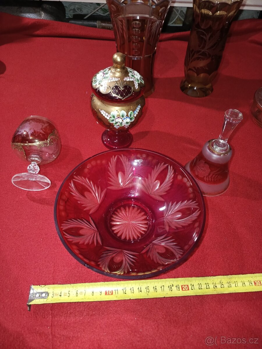 Sklo - korbely, popelníky, karafy, flakony, vázy, grogovky - 6